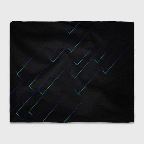 Плед Color blue black / 3D-Велсофт – фото 1