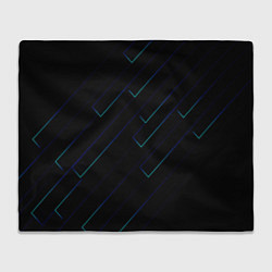 Плед Color blue black