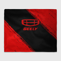 Плед флисовый Geely - red gradient, цвет: 3D-велсофт