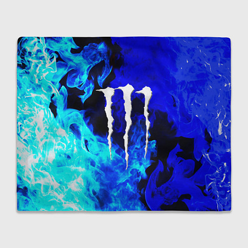 Плед Monster energy синий дым / 3D-Велсофт – фото 1