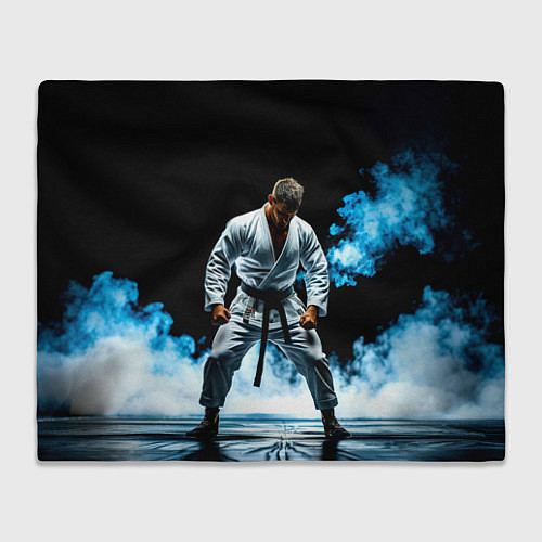 Плед Боец джиу-джитсу в дыму / 3D-Велсофт – фото 1