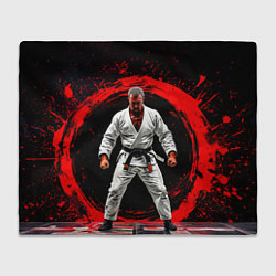 Плед Боец джиу-джитсу на черном