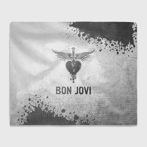 Плед Bon Jovi - white gradient / 3D-Велсофт – фото 1