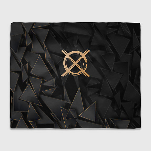 Плед CreepyPasta golden poly / 3D-Велсофт – фото 1