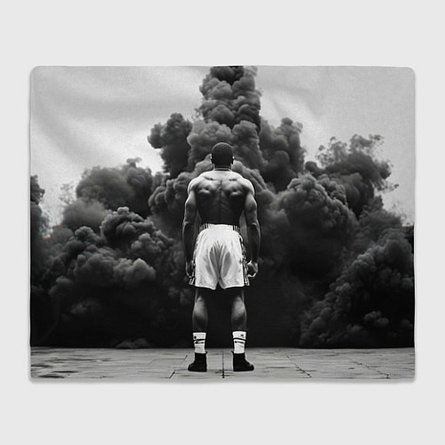 Плед Мухаммед Али в черном дыму / 3D-Велсофт – фото 1