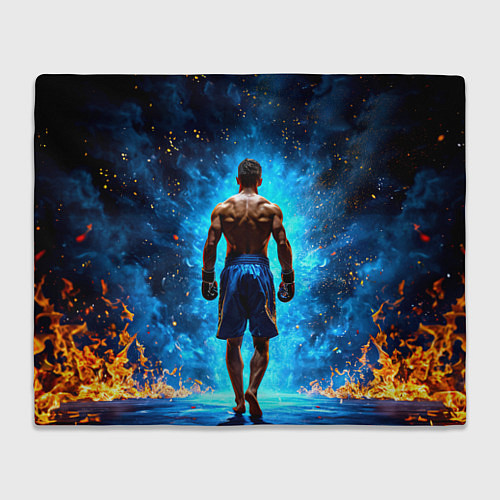 Плед Кикбоксер в огне / 3D-Велсофт – фото 1