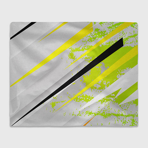 Плед Color white light green / 3D-Велсофт – фото 1