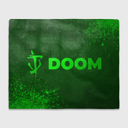 Плед флисовый Doom - green gradient по-горизонтали, цвет: 3D-велсофт