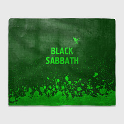 Плед Black Sabbath - green gradient посередине