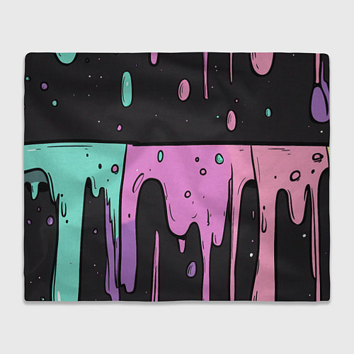 Плед Стекающая краска текстура / 3D-Велсофт – фото 1