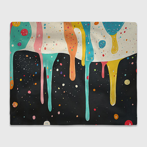 Плед Разноцветные капли текстура / 3D-Велсофт – фото 1