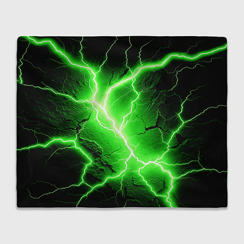 Плед Color green black / 3D-Велсофт – фото 1