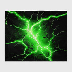 Плед Color green black