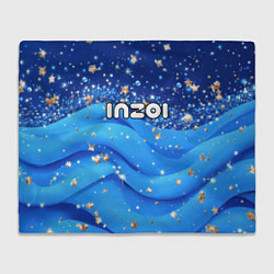 Плед флисовый Inzoi логотип, цвет: 3D-велсофт
