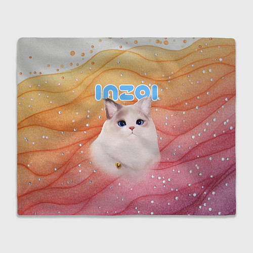 Плед Inzoi кошечка на блестящем фоне / 3D-Велсофт – фото 1