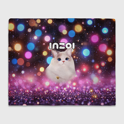 Плед Inzoi кошечка и логотип / 3D-Велсофт – фото 1