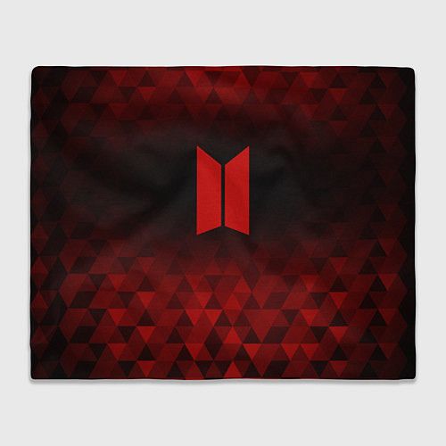 Плед BTS red poly / 3D-Велсофт – фото 1