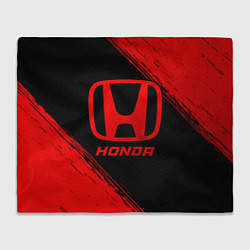 Плед флисовый Honda - red gradient, цвет: 3D-велсофт