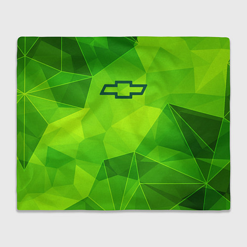 Плед Chevrolet green poly / 3D-Велсофт – фото 1