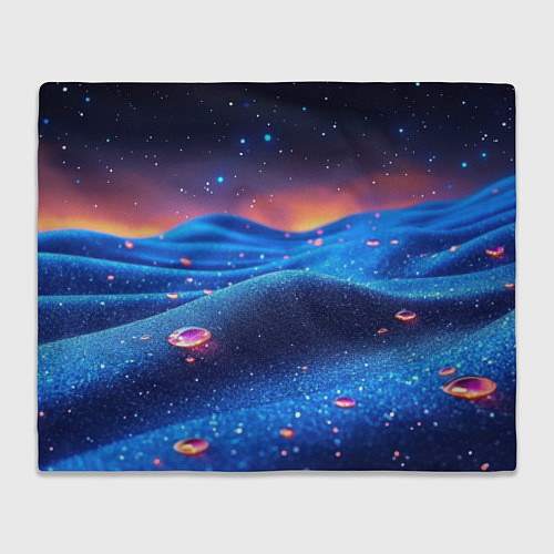 Плед Синяя дюна - текстура / 3D-Велсофт – фото 1