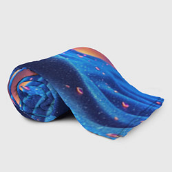 Плед флисовый Синяя дюна - текстура, цвет: 3D-велсофт — фото 2