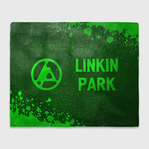 Плед Linkin Park 2024 - green gradient по-горизонтали / 3D-Велсофт – фото 1