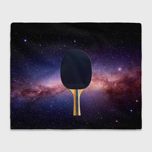 Плед Черная ракетка для пинг понга в космосе / 3D-Велсофт – фото 1