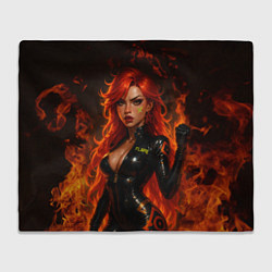 Плед флисовый Пламенная Мавуика - Genshin Impact, цвет: 3D-велсофт