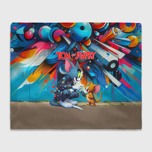 Плед Tom and Jerry - cyberpunk graffiti fantasy / 3D-Велсофт – фото 1