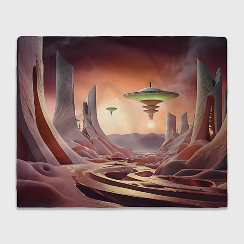 Плед Фантастический инопланетный город / 3D-Велсофт – фото 1