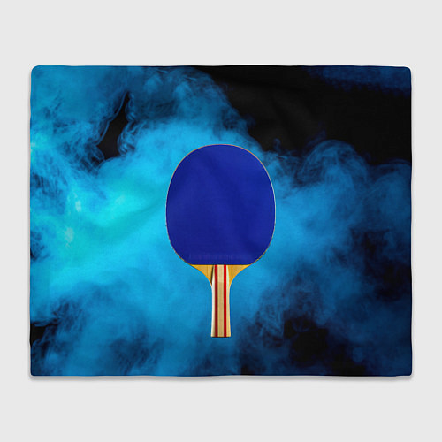 Плед Ракетка для пинг понга синий дым / 3D-Велсофт – фото 1