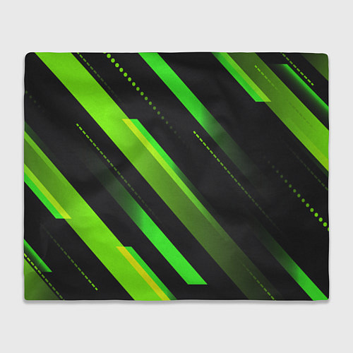 Плед Color black green / 3D-Велсофт – фото 1