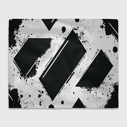 Плед Color black white / 3D-Велсофт – фото 1