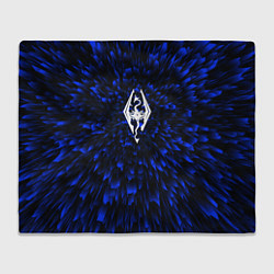 Плед флисовый Skyrim blue energy, цвет: 3D-велсофт