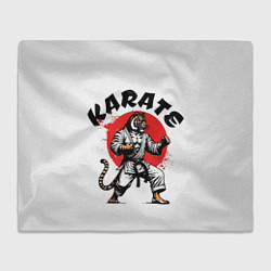 Плед флисовый Shotokan karate do - tiger, цвет: 3D-велсофт