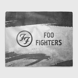 Плед флисовый Foo Fighters - white gradient по-горизонтали, цвет: 3D-велсофт