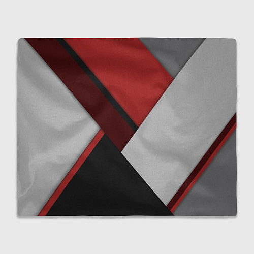 Плед Color black red grey / 3D-Велсофт – фото 1
