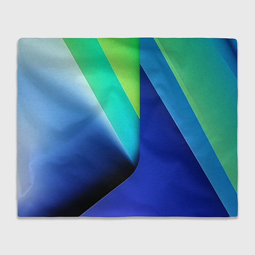 Плед Color blue green / 3D-Велсофт – фото 1