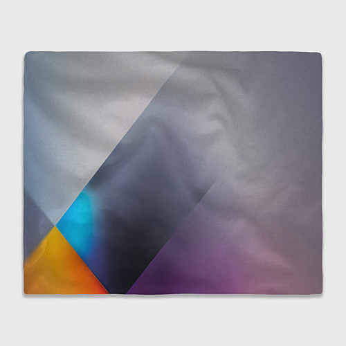 Плед Color grey with stripes / 3D-Велсофт – фото 1