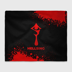 Плед флисовый Hellsing - red gradient, цвет: 3D-велсофт