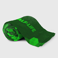 Плед флисовый Half-Life - green gradient по-горизонтали, цвет: 3D-велсофт — фото 2