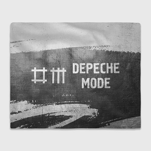 Плед Depeche Mode - grey gradient по-горизонтали / 3D-Велсофт – фото 1