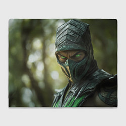 Плед флисовый Мортал комбат Рептилия, цвет: 3D-велсофт