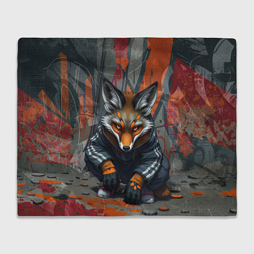 Плед Лис из подворотни / 3D-Велсофт – фото 1