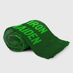 Плед флисовый Iron Maiden - green gradient по-горизонтали, цвет: 3D-велсофт — фото 2