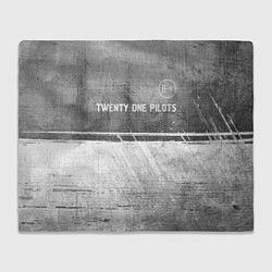 Плед Twenty One Pilots - grey gradient посередине