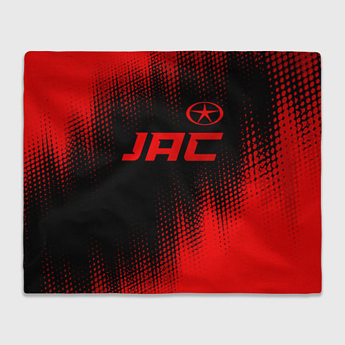 Плед JAC - red gradient посередине / 3D-Велсофт – фото 1