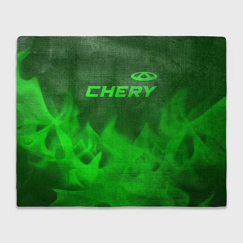 Плед Chery - green gradient посередине / 3D-Велсофт – фото 1