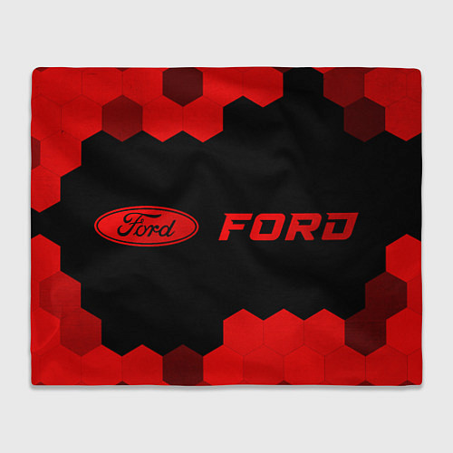 Плед Ford - red gradient по-горизонтали / 3D-Велсофт – фото 1