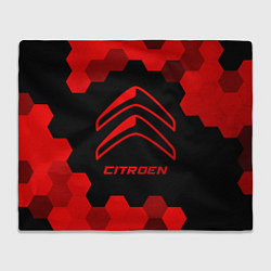 Плед флисовый Citroen - red gradient, цвет: 3D-велсофт